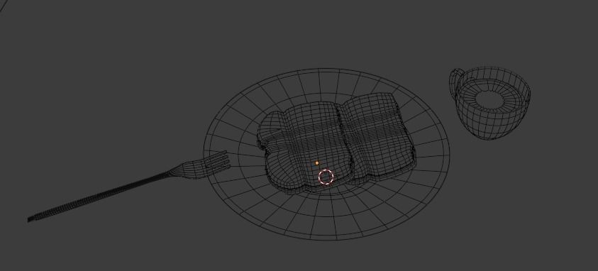 Toasted bread with coffee Free 3D model_6