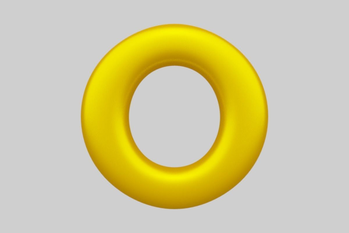 Golden Color Bubble Smooth Alphabet Letters 38 PCS 3D Models 3D model_16