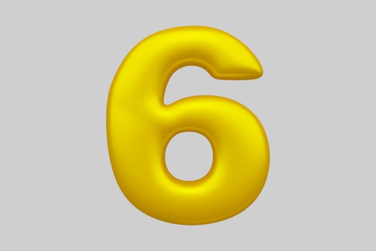 Golden Color Bubble Smooth Alphabet Letters 38 PCS 3D Models 3D model_33