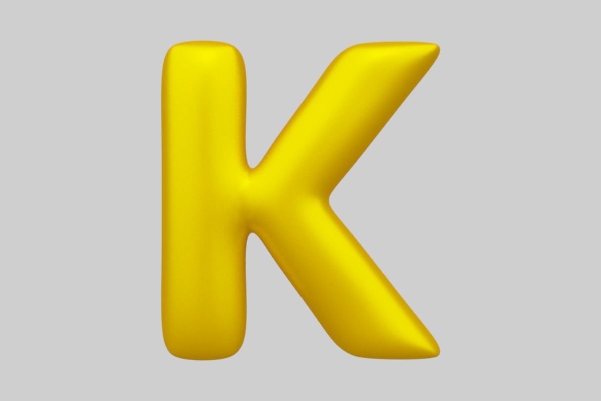 Golden Color Bubble Smooth Alphabet Letters 38 PCS 3D Models 3D model_12