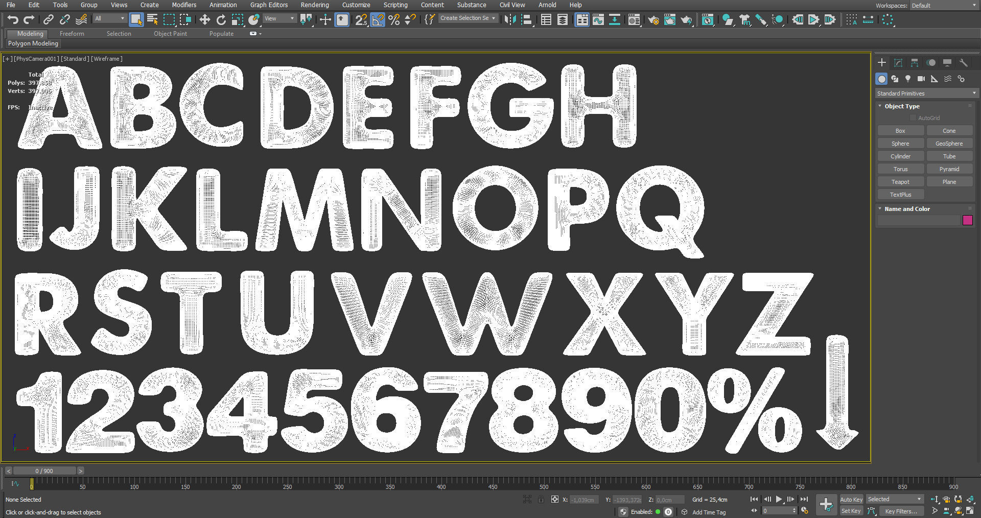 Golden Color Bubble Smooth Alphabet Letters 38 PCS 3D Models 3D model_41