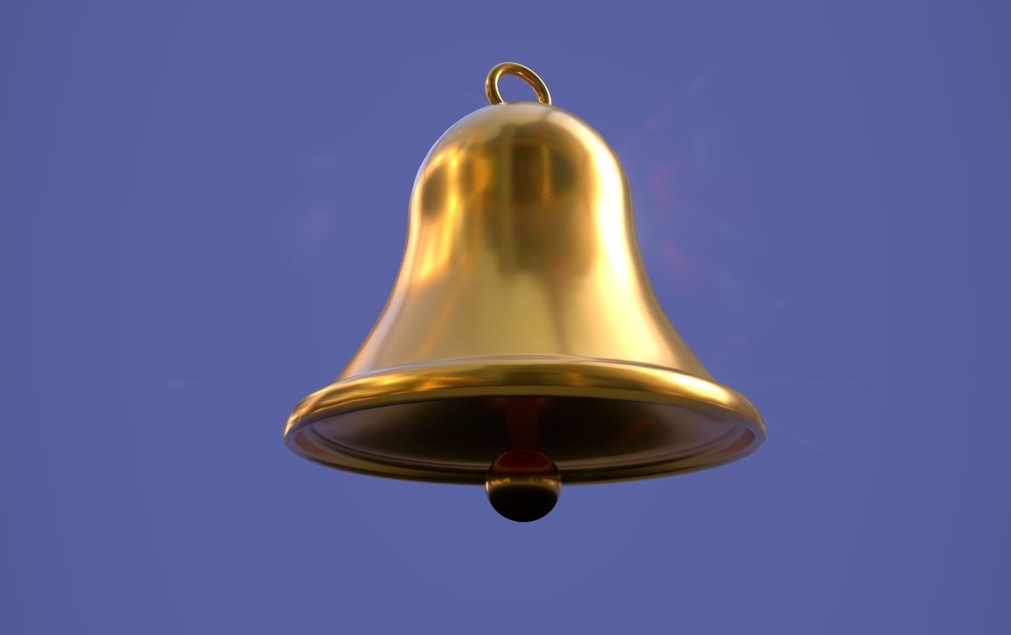 Christmas bells lowpoly 3D model Low-poly 3D model_2