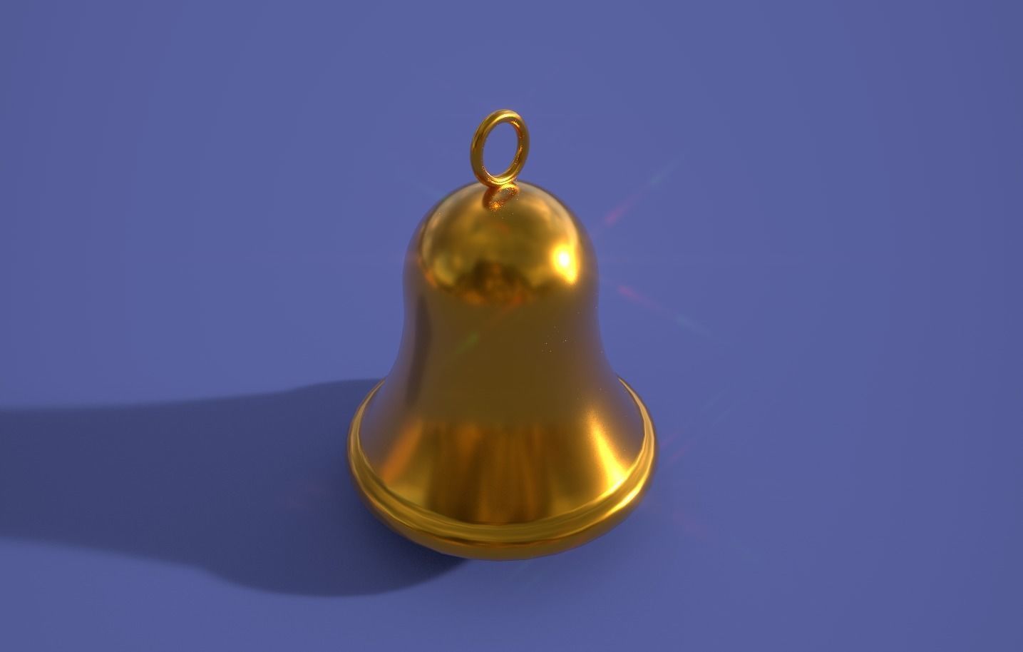 Christmas bells lowpoly 3D model Low-poly 3D model_4