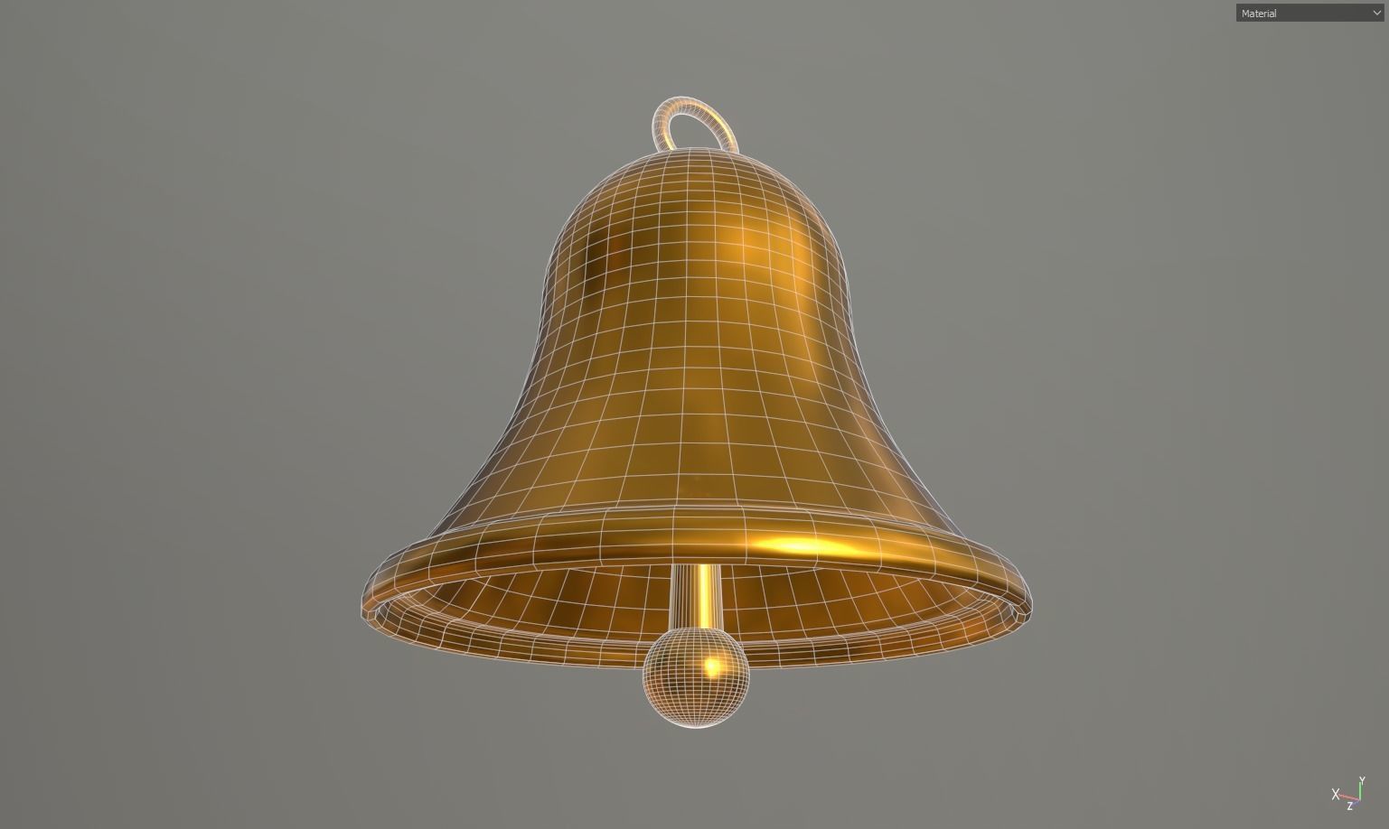 Christmas bells lowpoly 3D model Low-poly 3D model_5