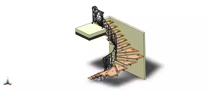 Handrail with stairs chick