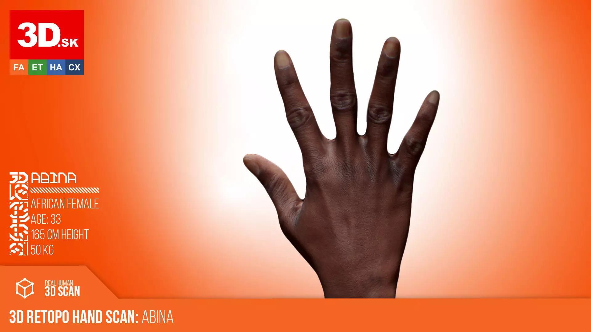 3D Retopologized Hand Senedra Graves 3D model_0