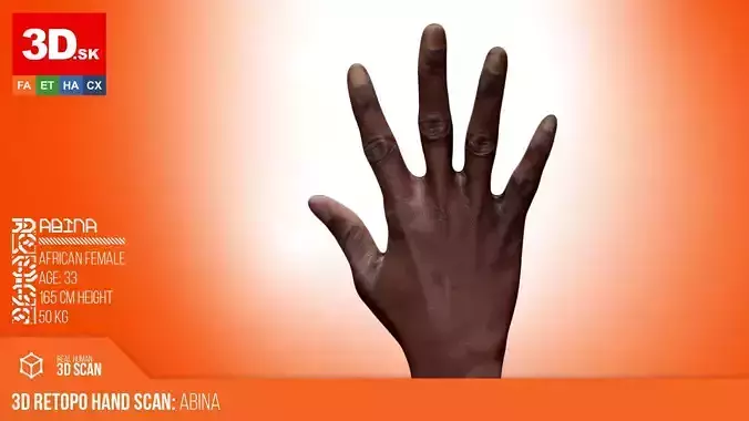 3D Retopologized Hand Senedra Graves