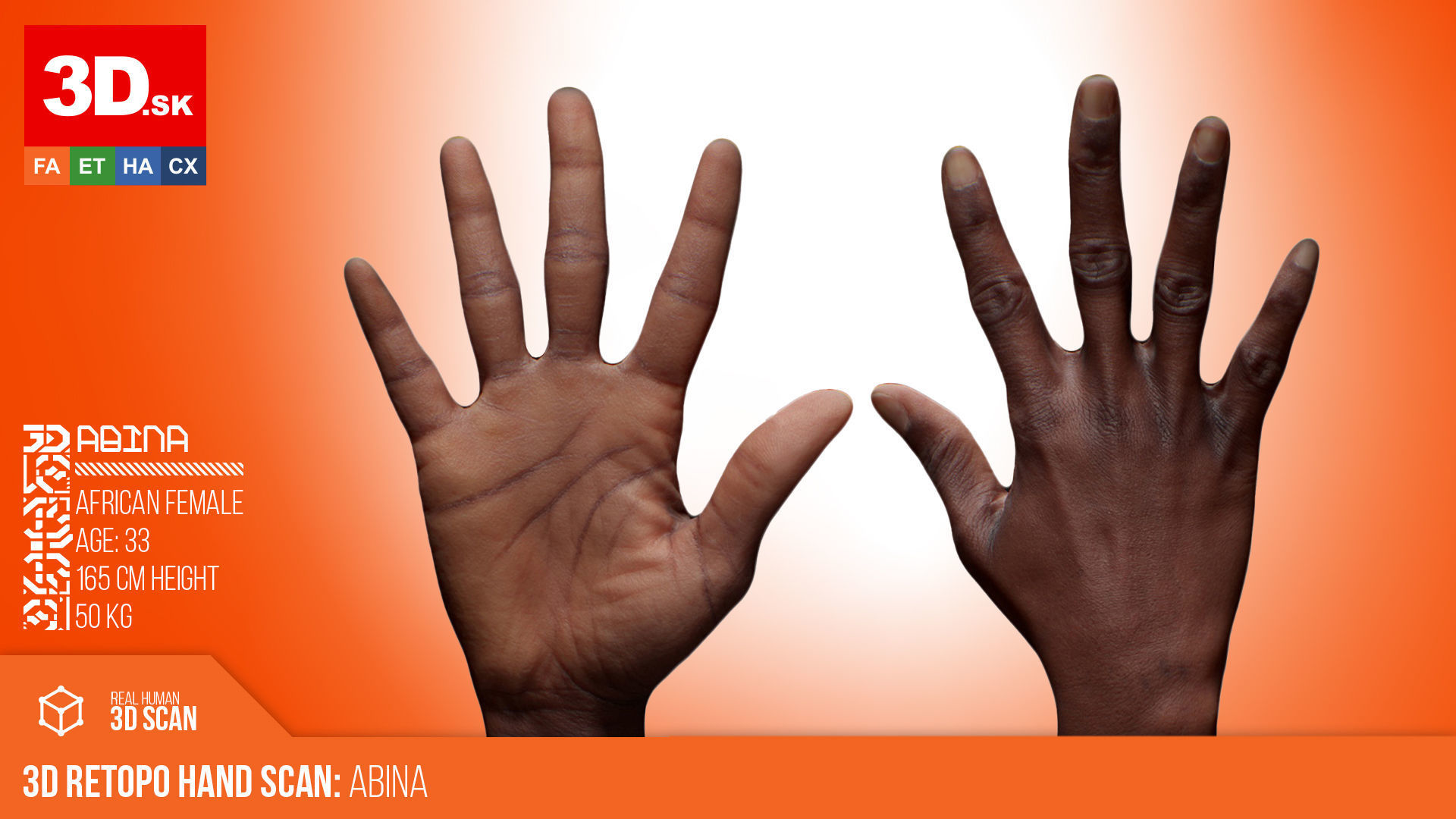 3D Retopologized Hand Senedra Graves 3D model_1