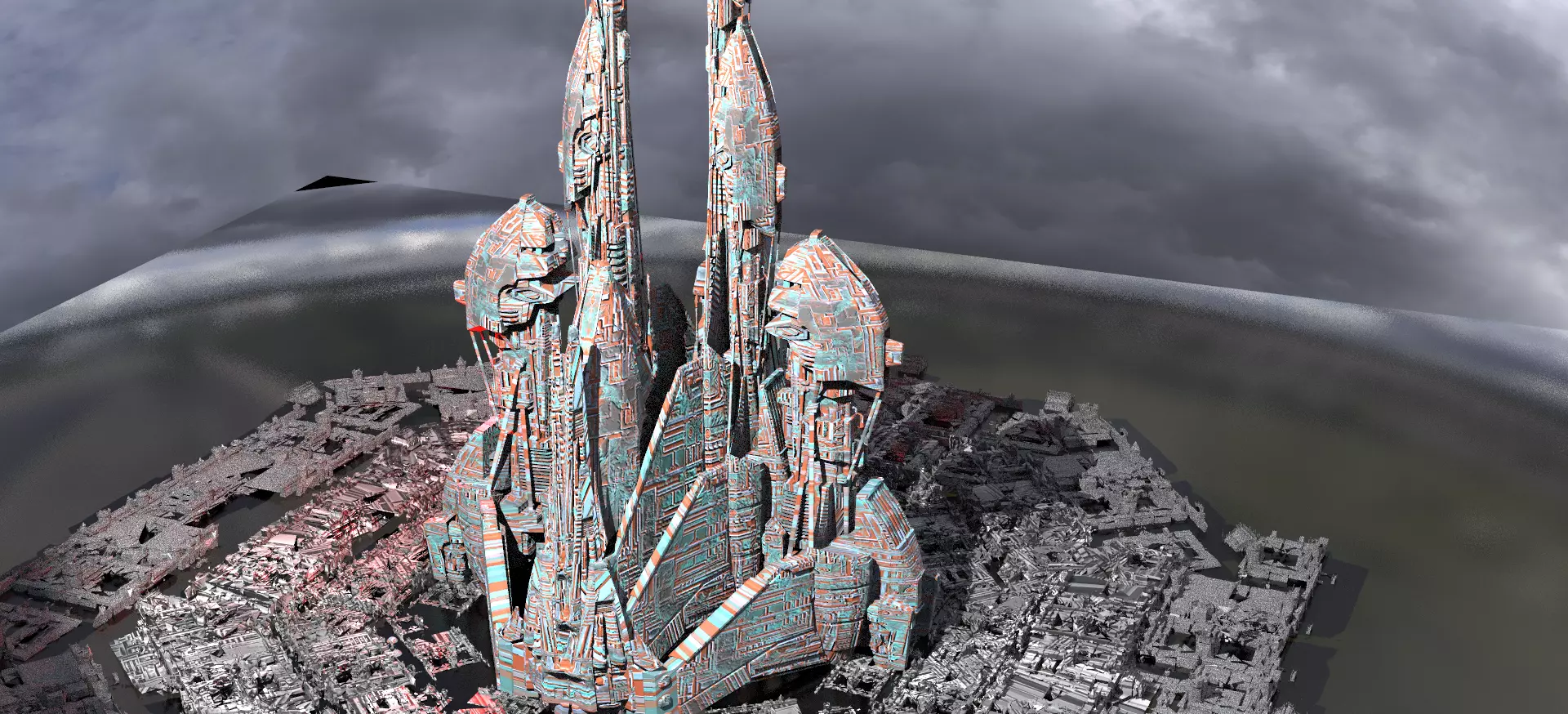 The moon base structures 3D model_0