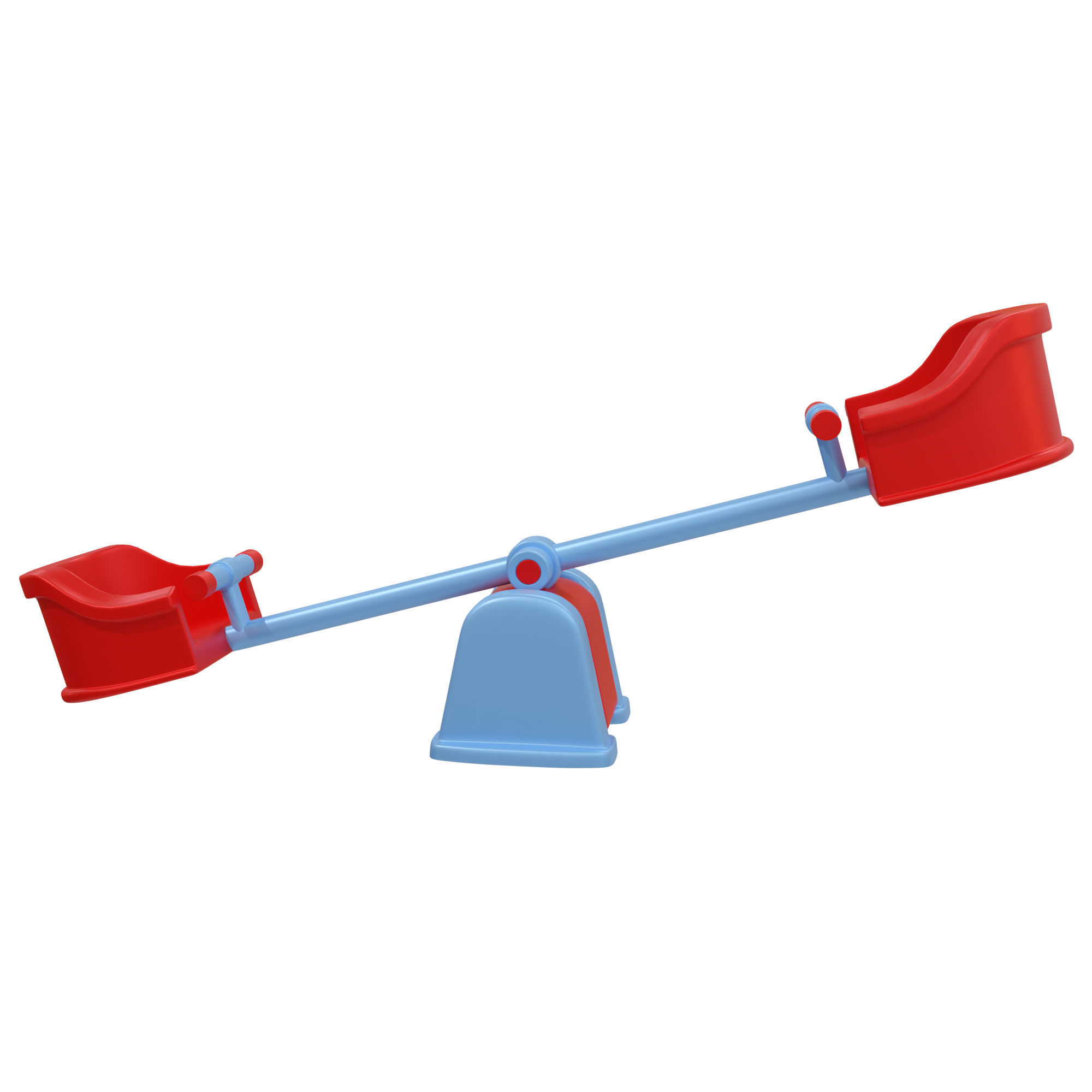 Playground balancer Swing - cartoon style 3D model_1