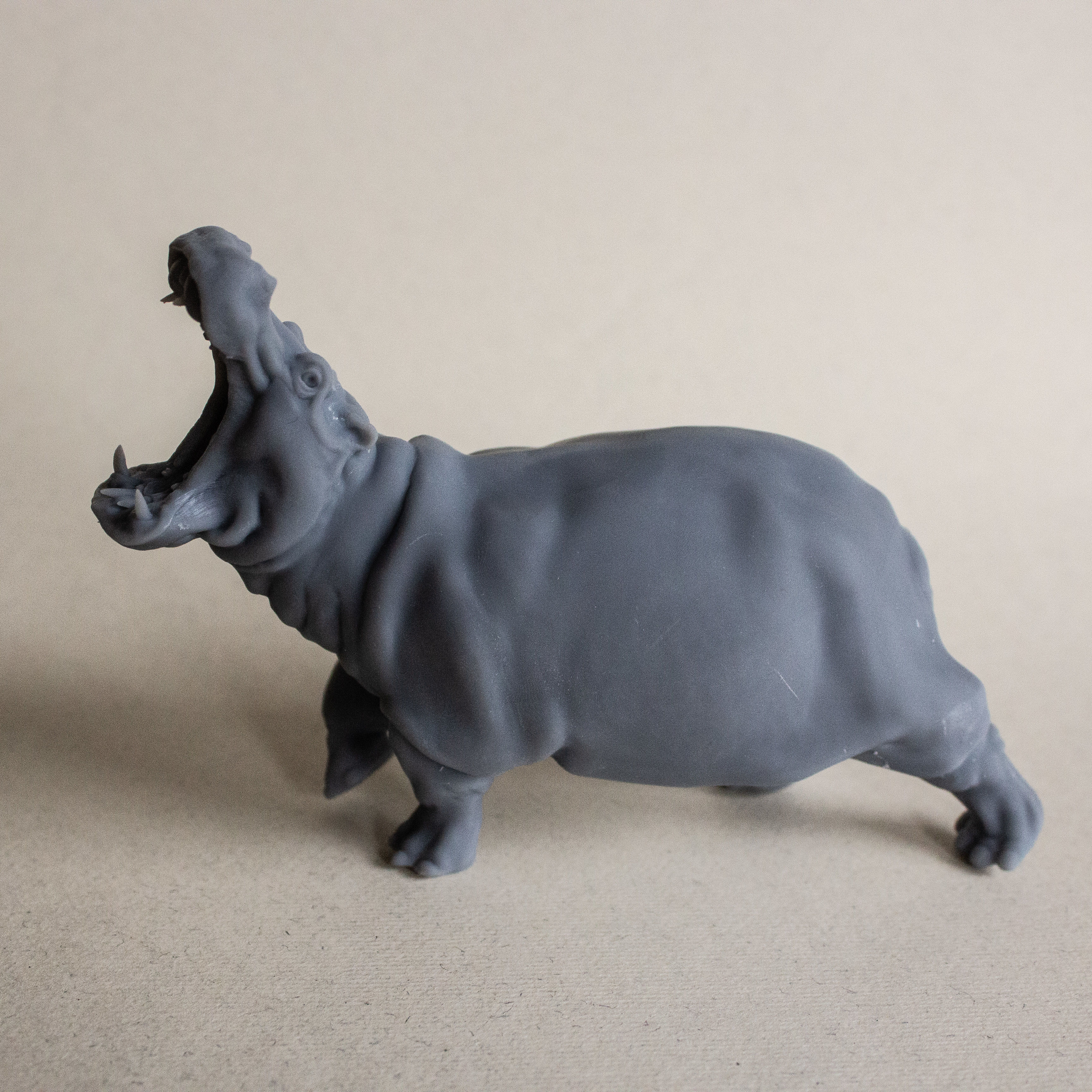Angry Hippo for 3D printing 3D print model_5