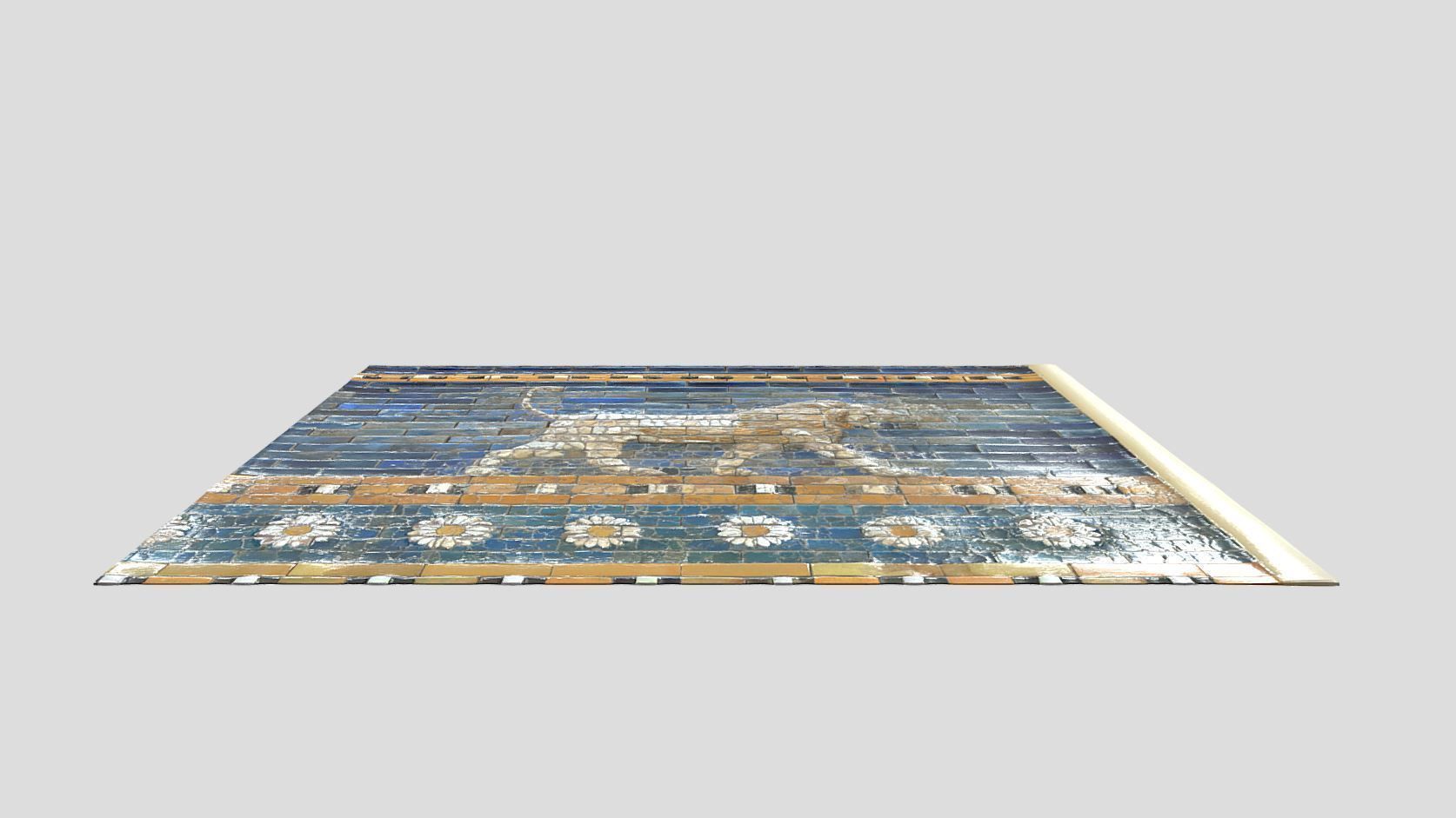  Babylon- Lion-Ishtar Gate Low-poly 3D model_4