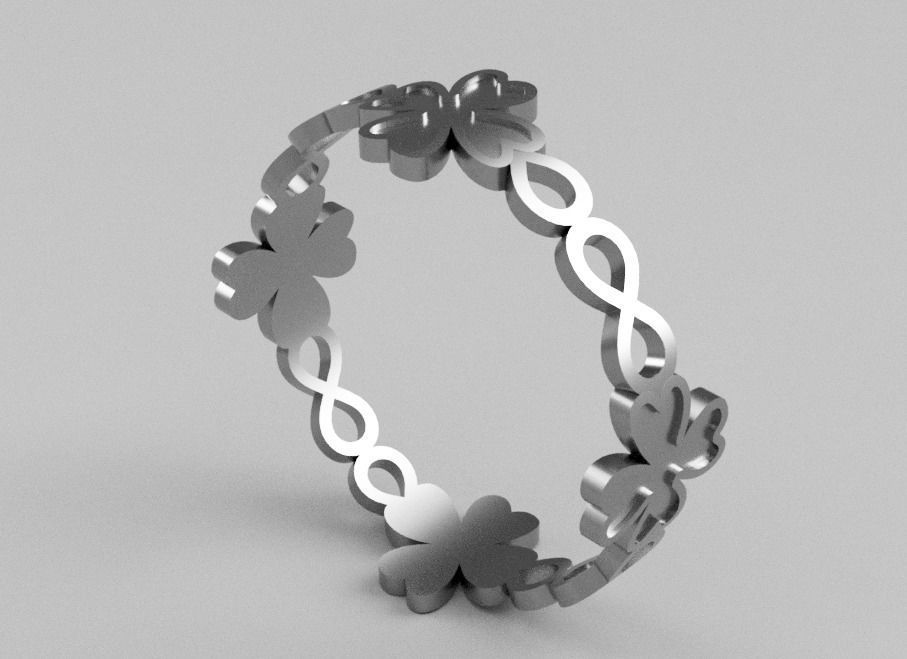 Lucky Ring Multi size 3D print model_1