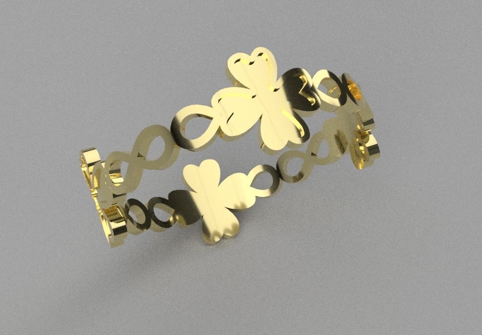 Lucky Ring Multi size 3D print model_5