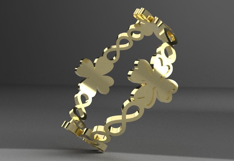 Lucky Ring Multi size 3D print model_4