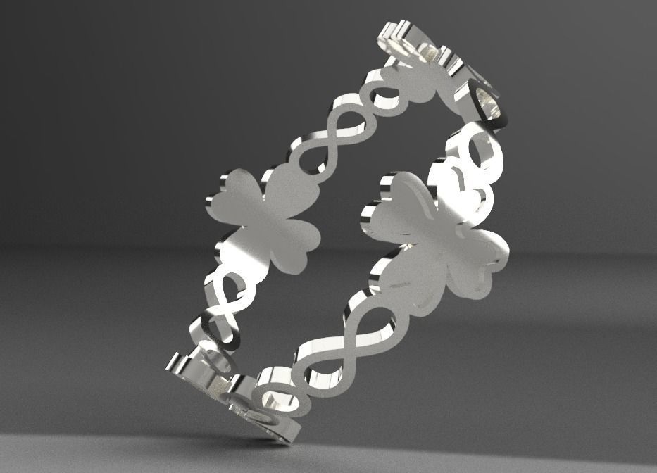 Lucky Ring Multi size 3D print model_3