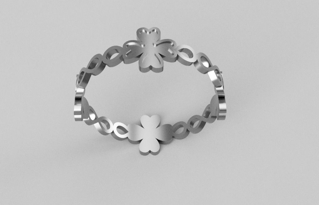 Lucky Ring Multi size 3D print model_2