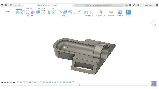 Spiderman Webshooter STL 3D print model