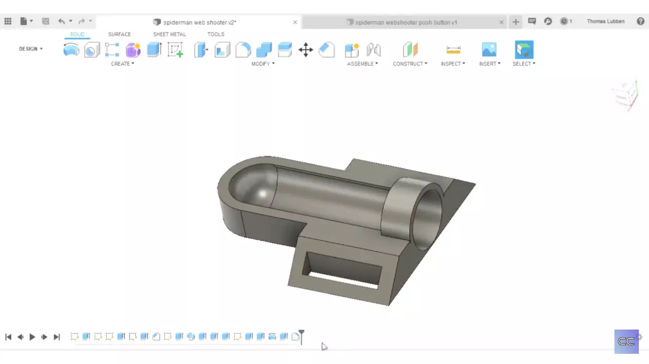 Spiderman Webshooter STL 3D print model_0
