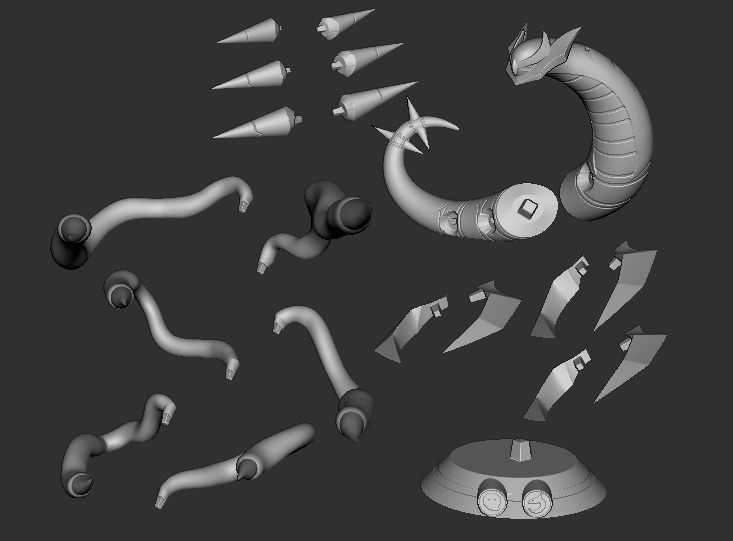 Giratina origin form - Pokemon 3D print model_12