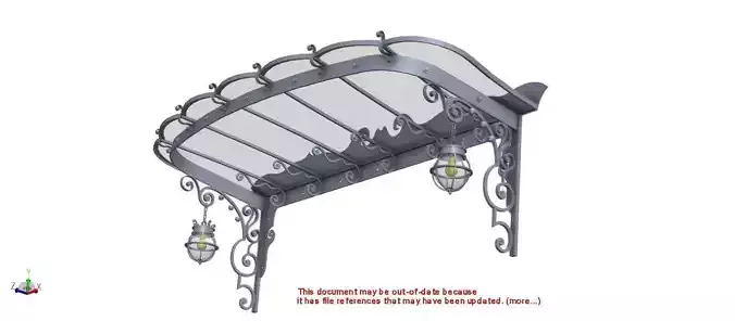 Baroc pergola 3D model