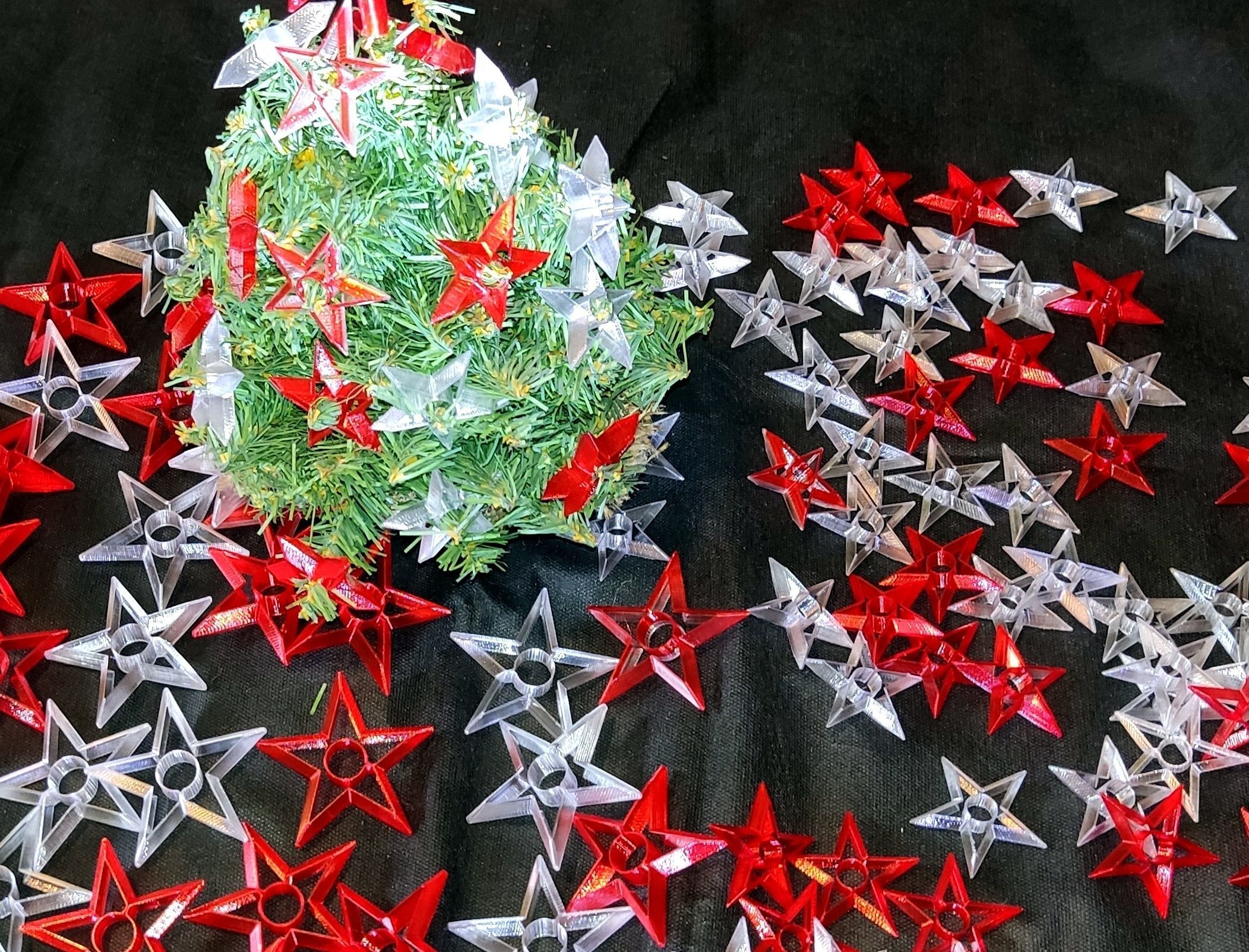 Star Clip for Christmas tree 3D print model_4