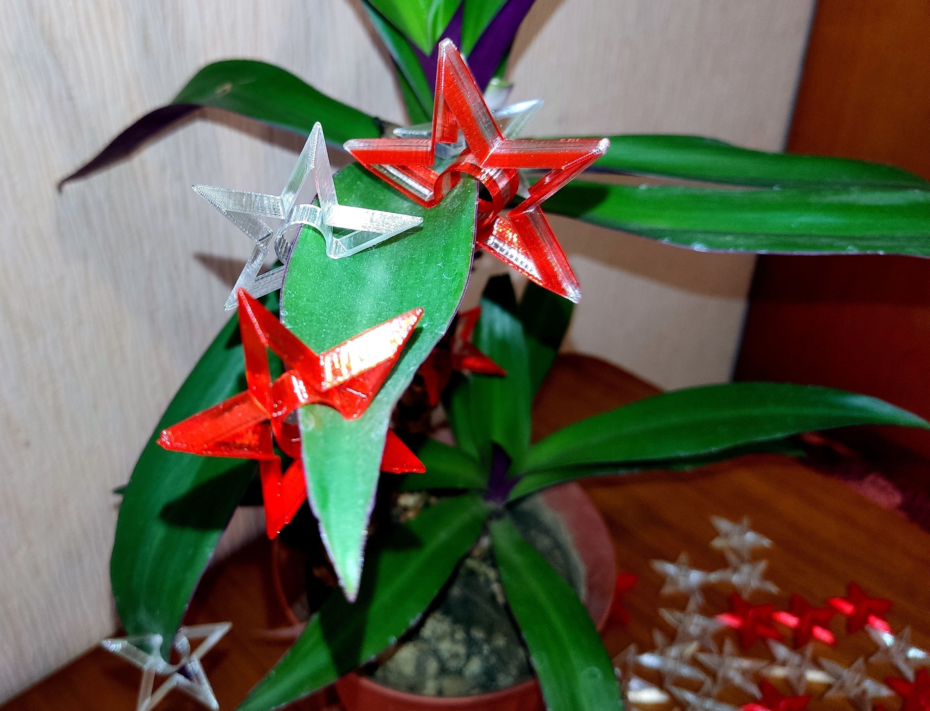 Star Clip for Christmas tree 3D print model_3