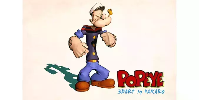 Popeye the Sailor Man Braccio di Ferro 3D print model