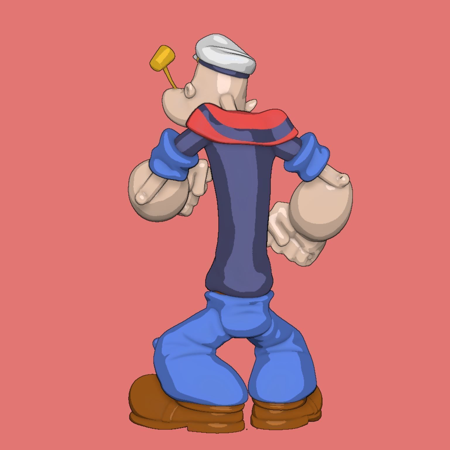 Popeye the Sailor Man Braccio di Ferro 3D print model_7