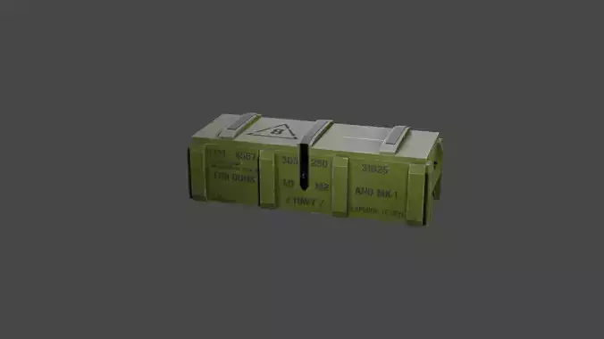 Ammo Box Low-poly 3D model