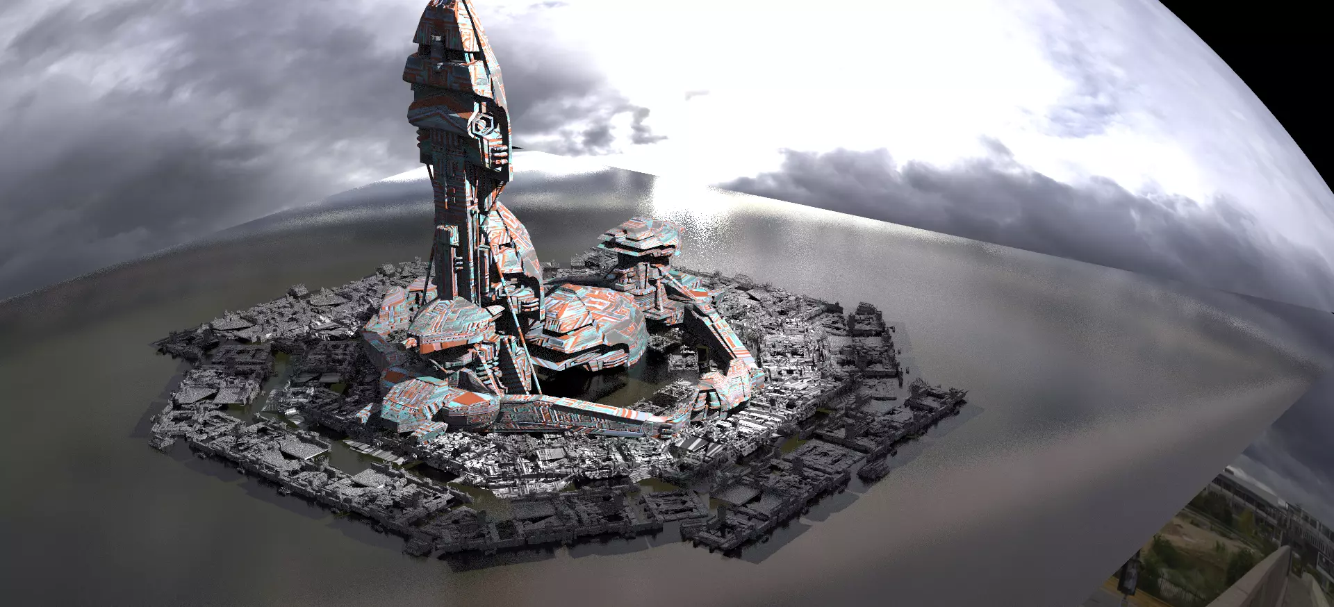 Moon base kit bash 3D model
