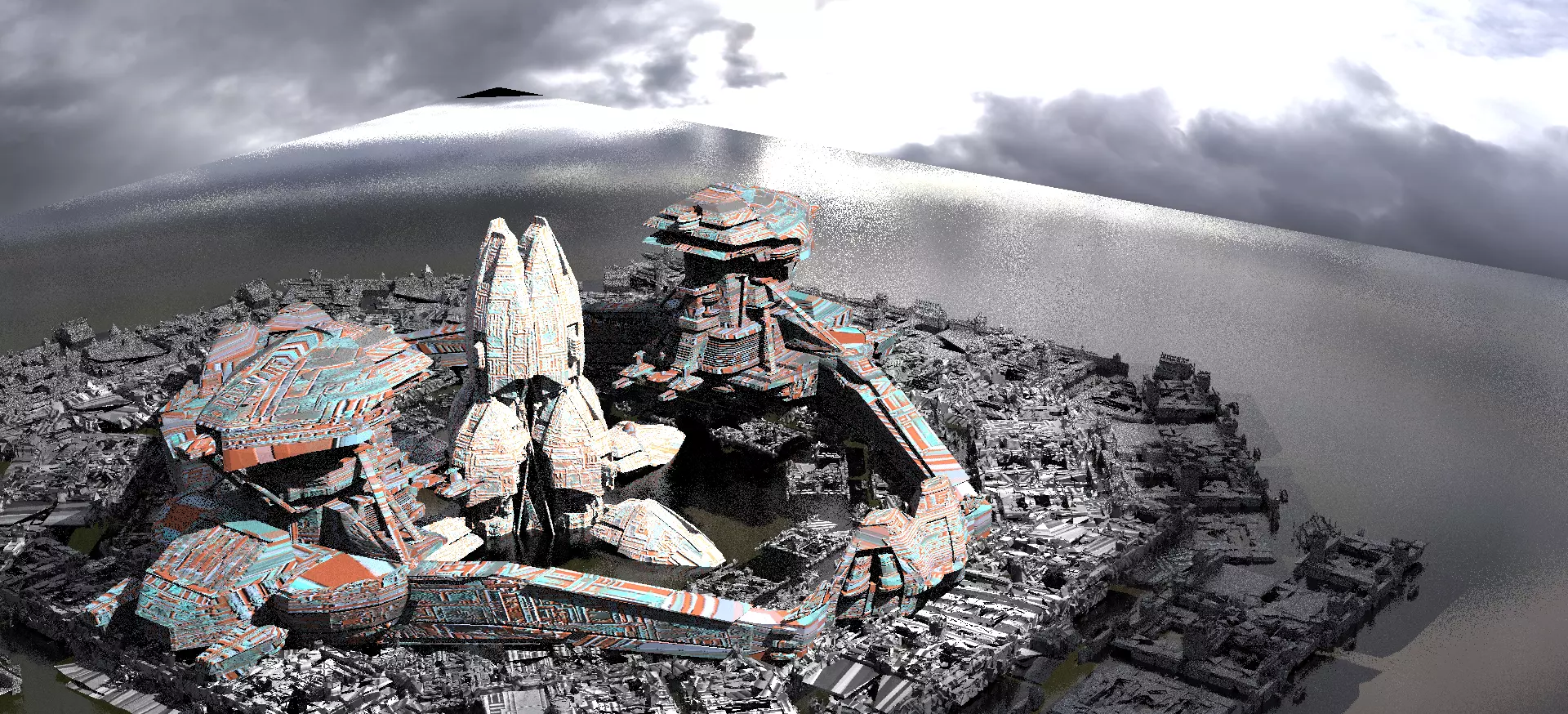 Moon architecture for research 3D model