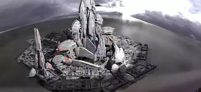 Sci fi extended moon base