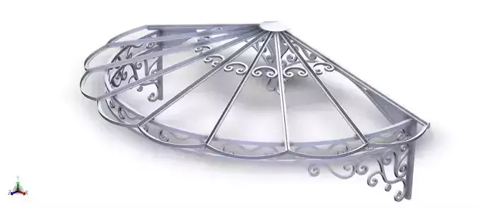 Barocstyle pergola 3D model