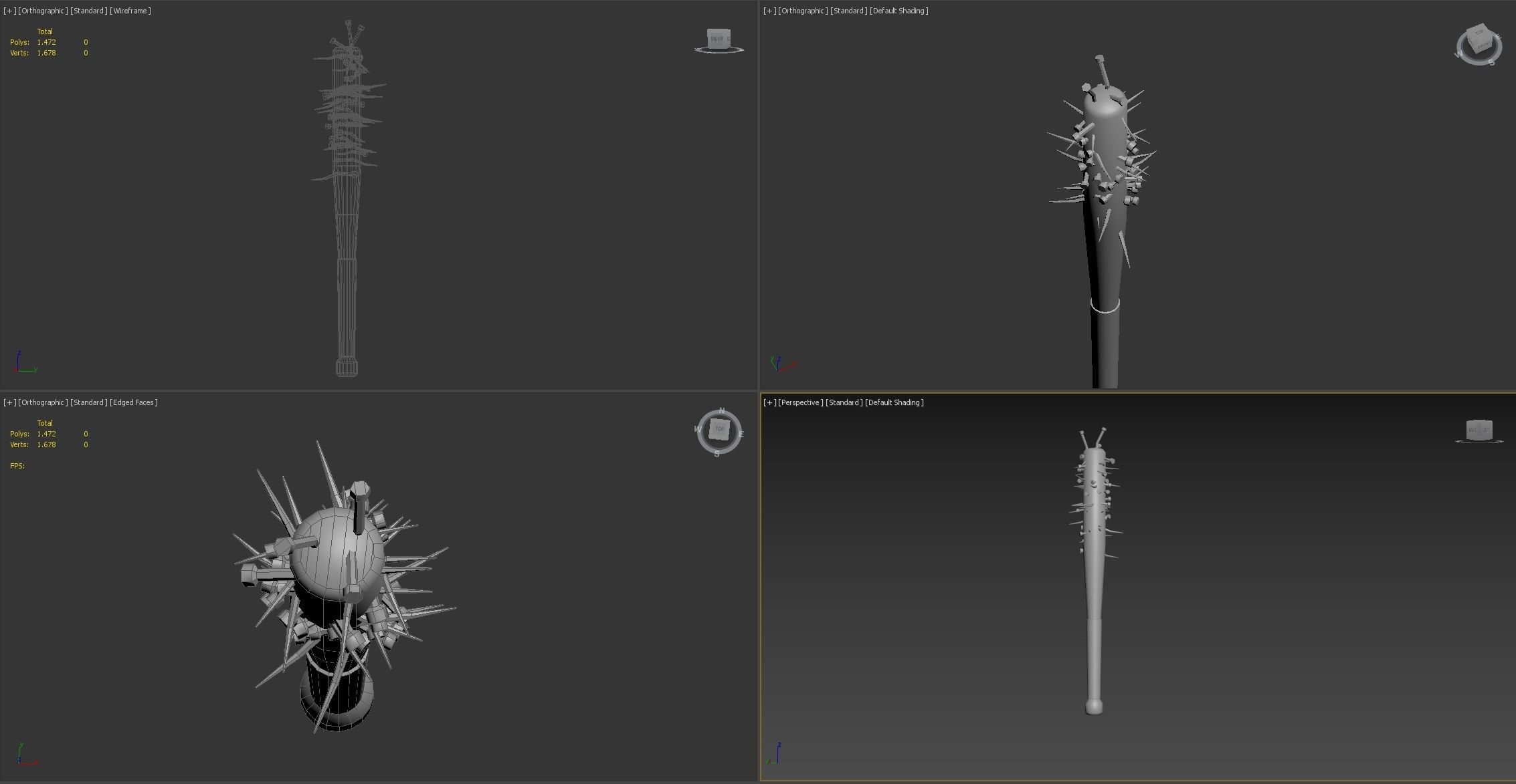 Weapon pack Low-poly 3D model_5