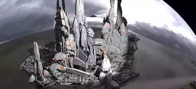 Alien Base Model Kit bash 3D model