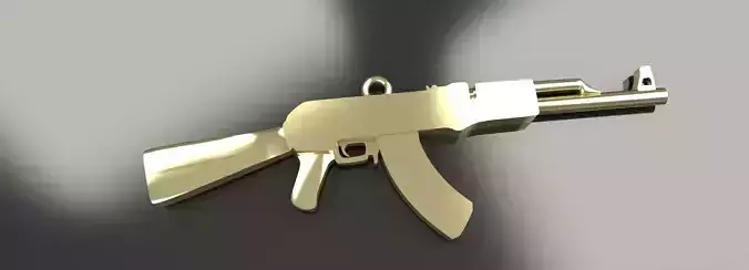 AK47 Pendant Gold Silver Platinum Luxury Jewelry 