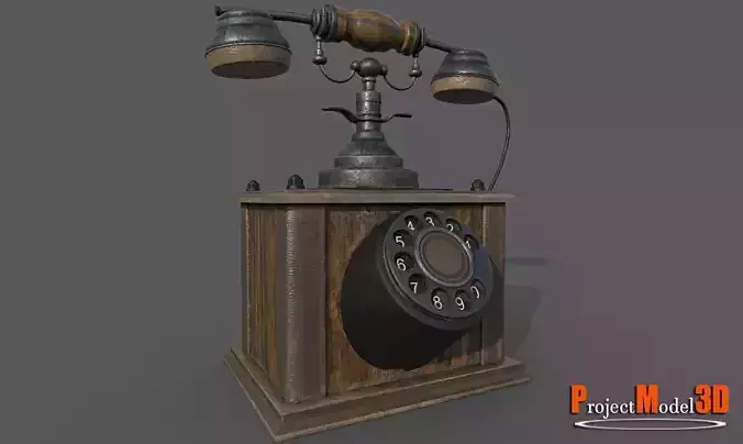 Old Phone-Version002 Low-poly 3D model