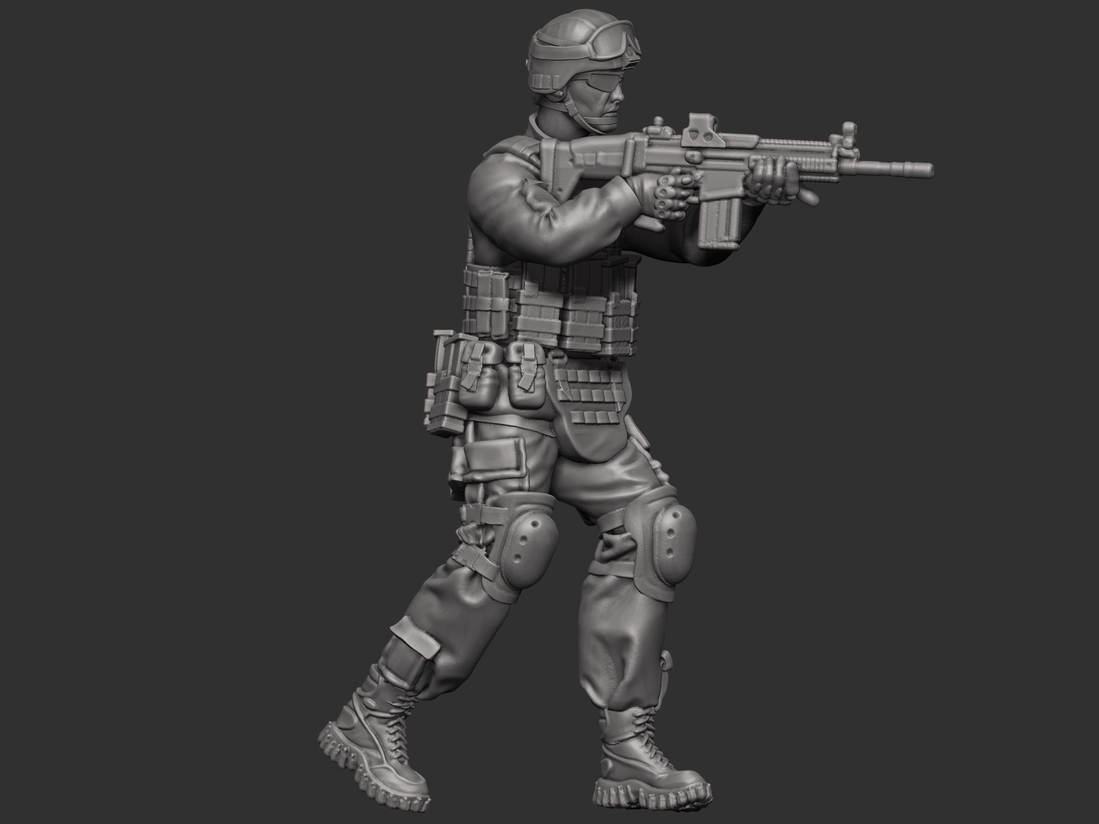 USA modern Soldier  3D print model_9