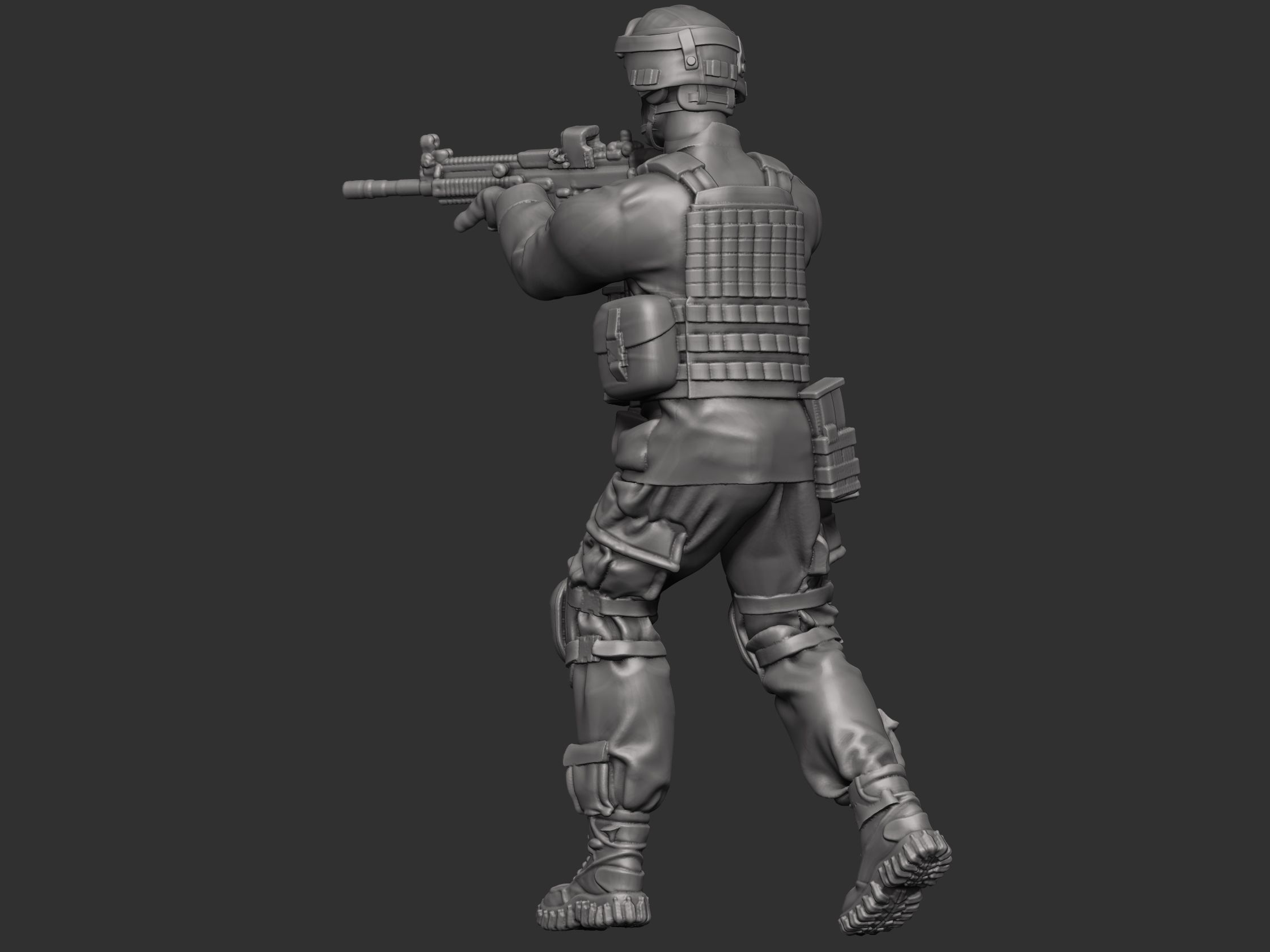 USA modern Soldier  3D print model_2