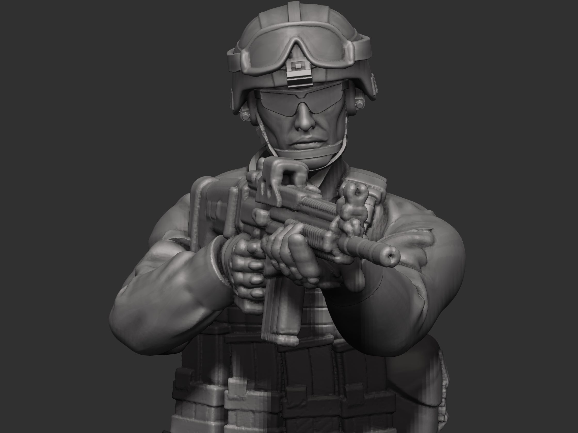 USA modern Soldier  3D print model_13