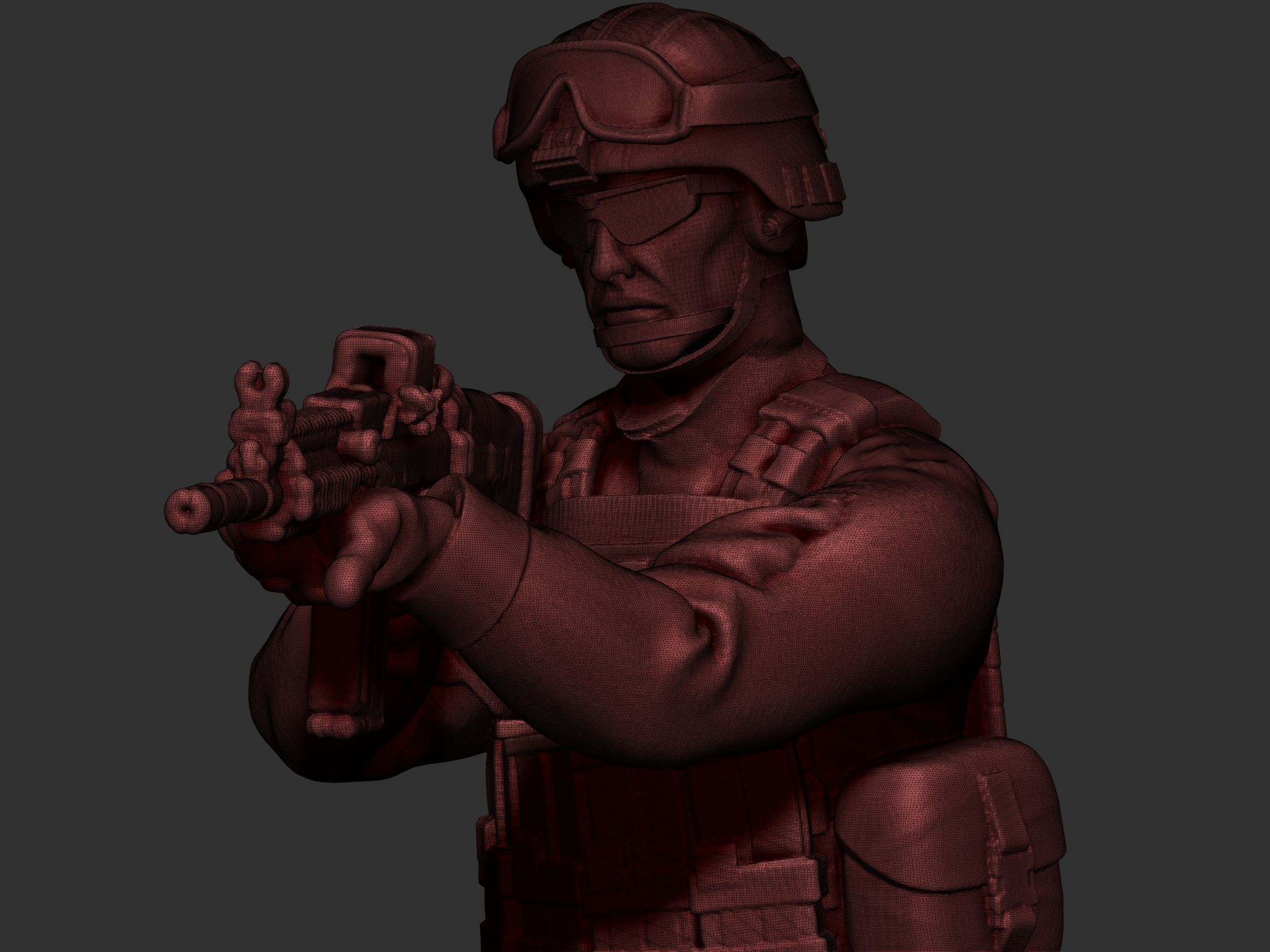 USA modern Soldier  3D print model_14