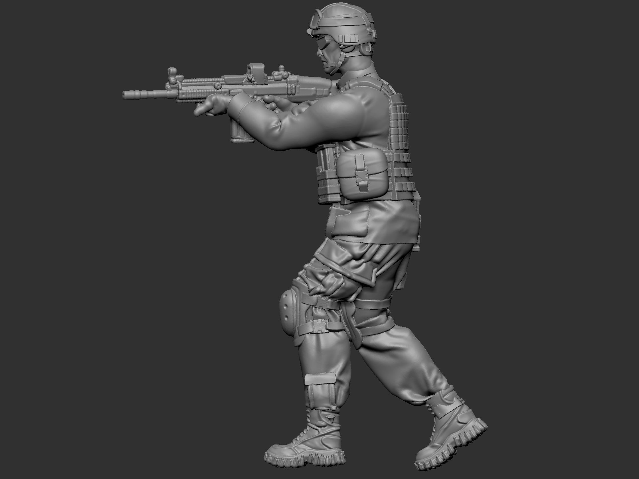 USA modern Soldier  3D print model_21