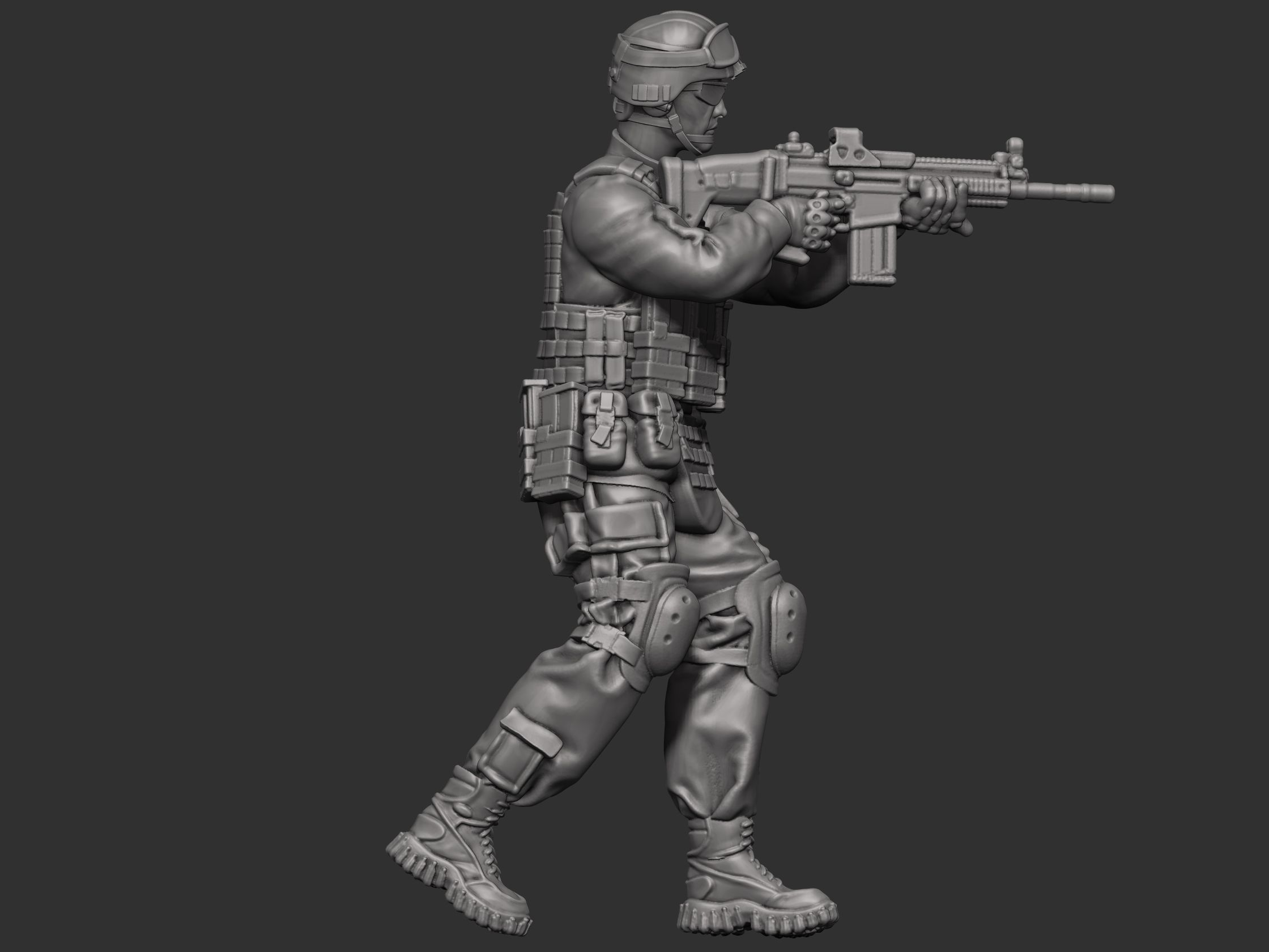 USA modern Soldier  3D print model_8