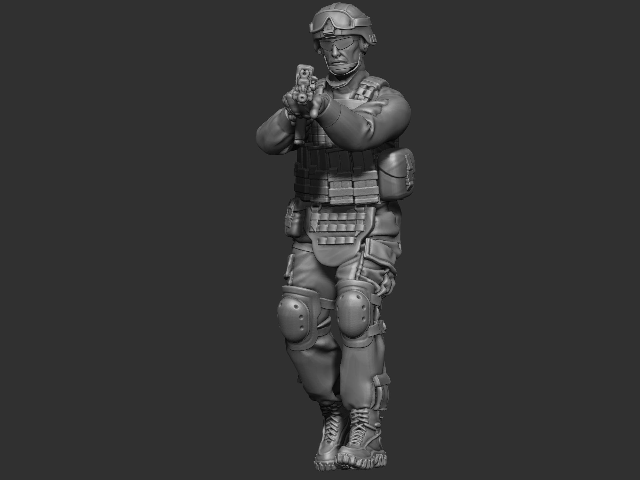 USA modern Soldier  3D print model_12