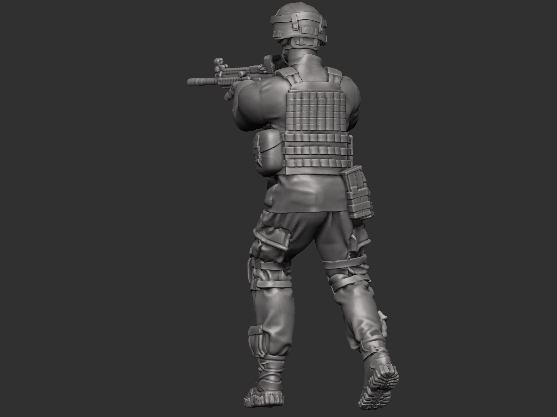 USA modern Soldier  3D print model_3