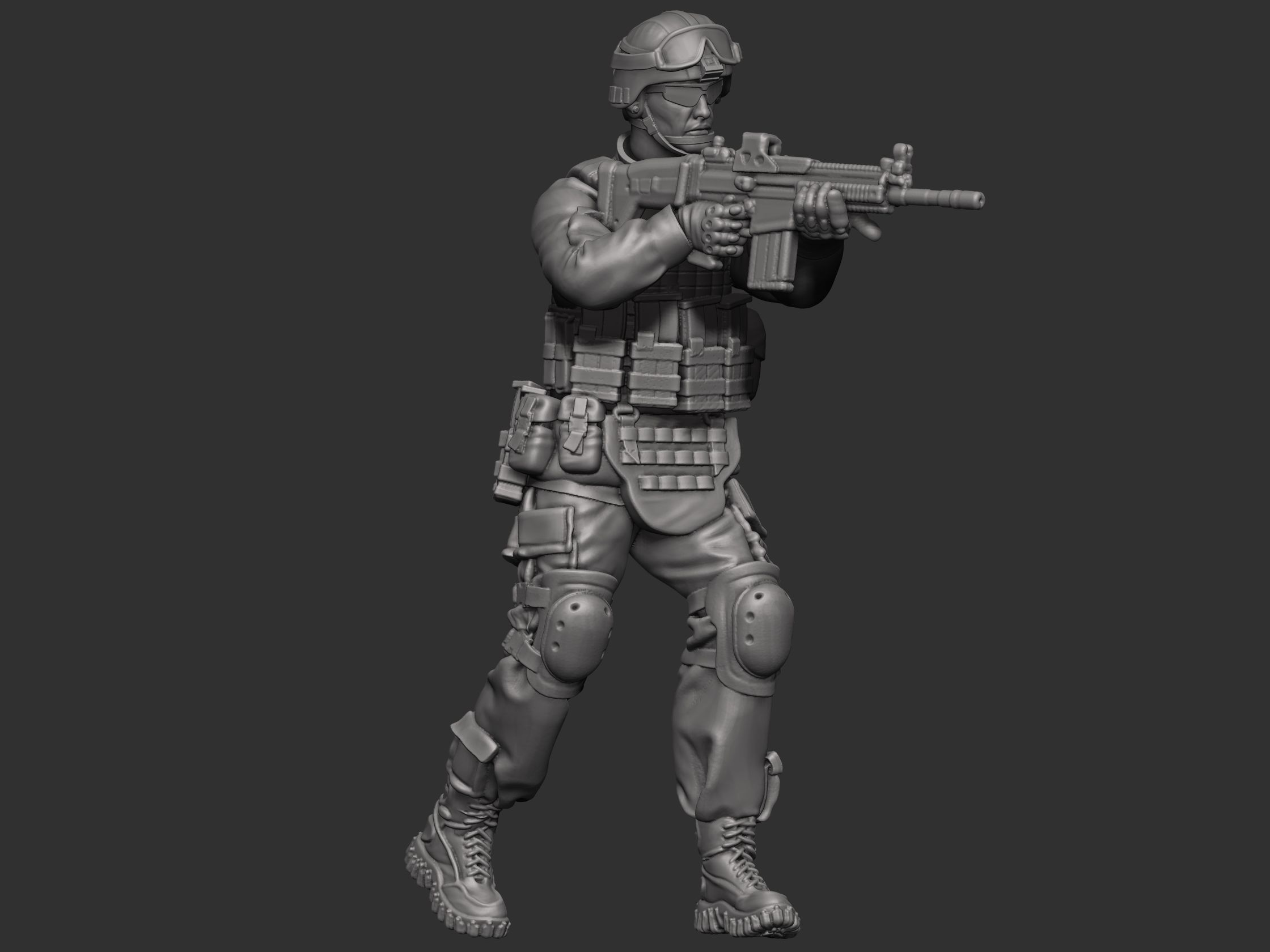 USA modern Soldier  3D print model_10