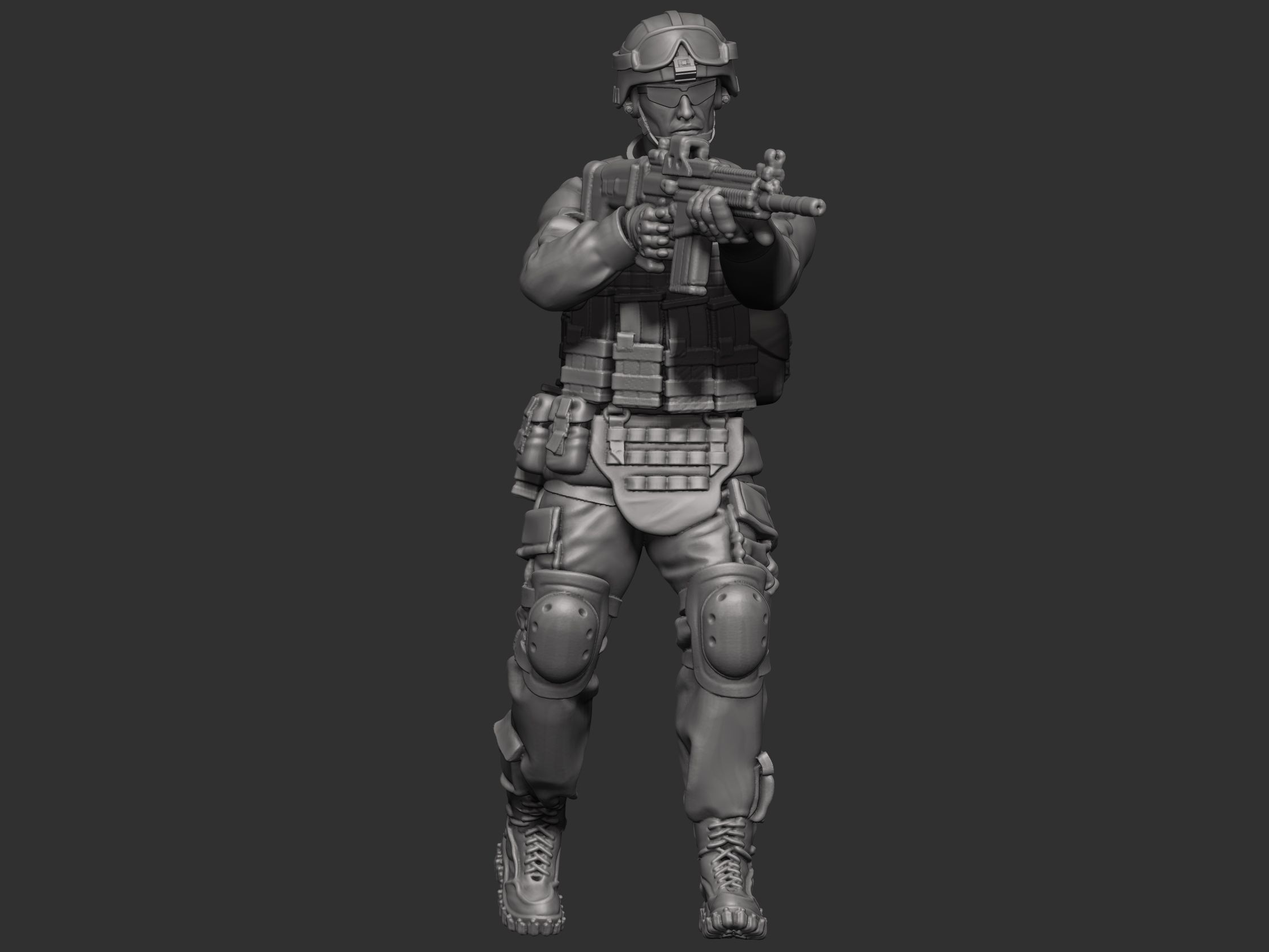 USA modern Soldier  3D print model_11