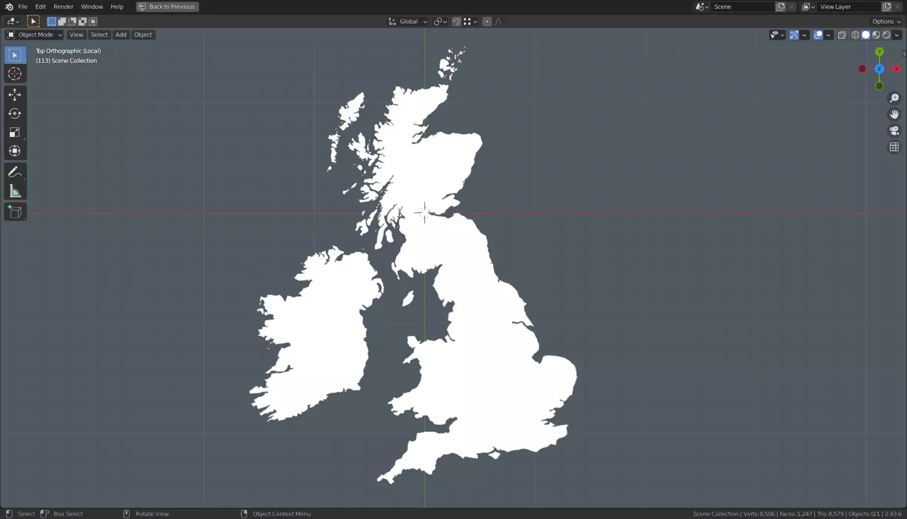 FREE UNITED KINGDOM LAYOUT plus IRELAND Free low-poly 3D model_0
