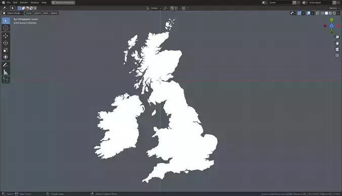 FREE UNITED KINGDOM LAYOUT plus IRELAND Free low-poly 3D model